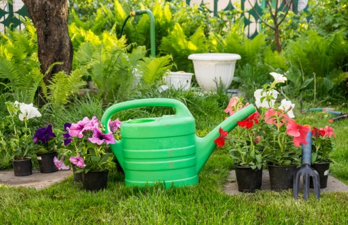 Low-maintenance landscaping features in North Harrow
